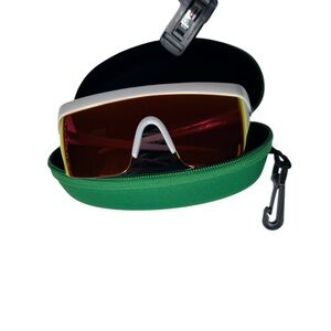 Tipsy Elves White Frame Miami Ice Sunglasses with Green Case